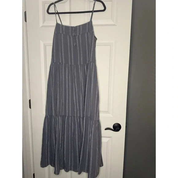 Z Supply Waverly Striped Maxi Dress Sleeveless Worn Indigo Nwt 92 - Picture 1 of 2